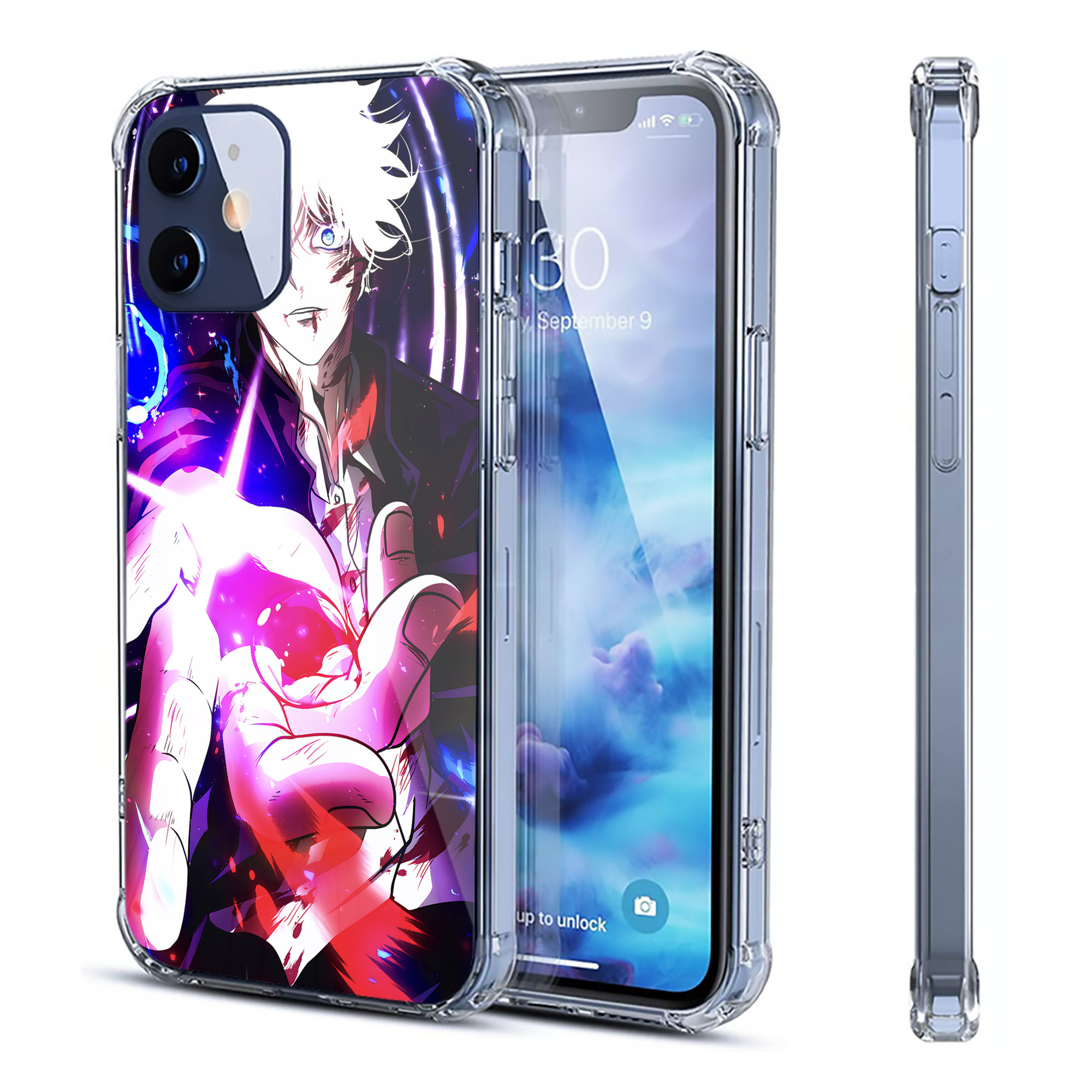 （画像用） 呪術廻戦 Jujutsu Kaisen 【iPhone 12シリーズ対応】透明スマホケース（クリアソフトケース）